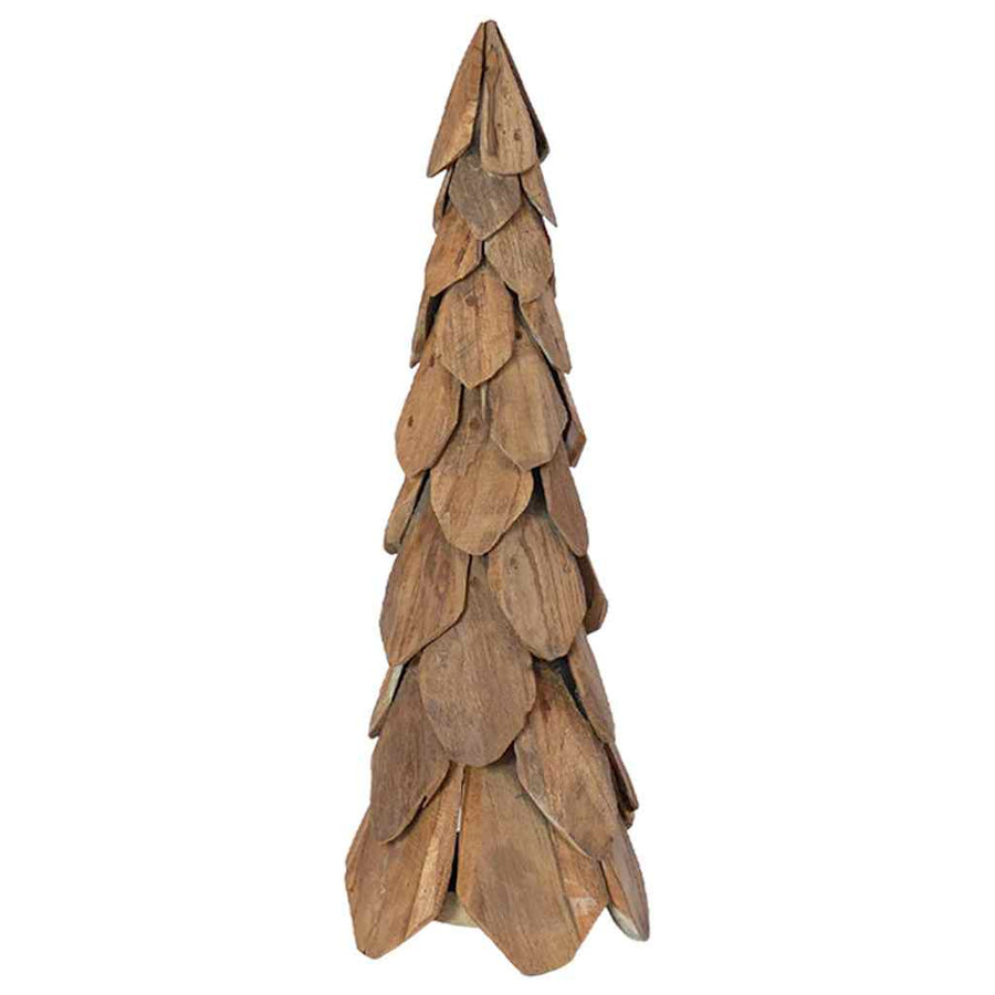 Kerstboom Met Standaard Bruin Massief Teakhout 80 cm