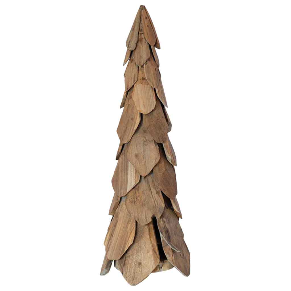Kerstboom Met Standaard Bruin Massief Teakhout 80 cm