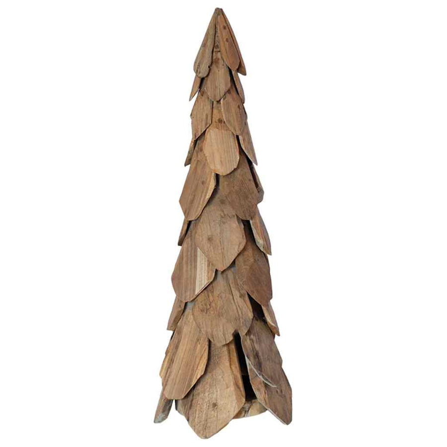 Kerstboom Met Standaard Bruin Massief Teakhout 80 cm