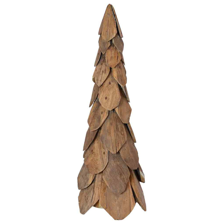 Kerstboom Met Standaard Bruin Massief Teakhout 80 cm
