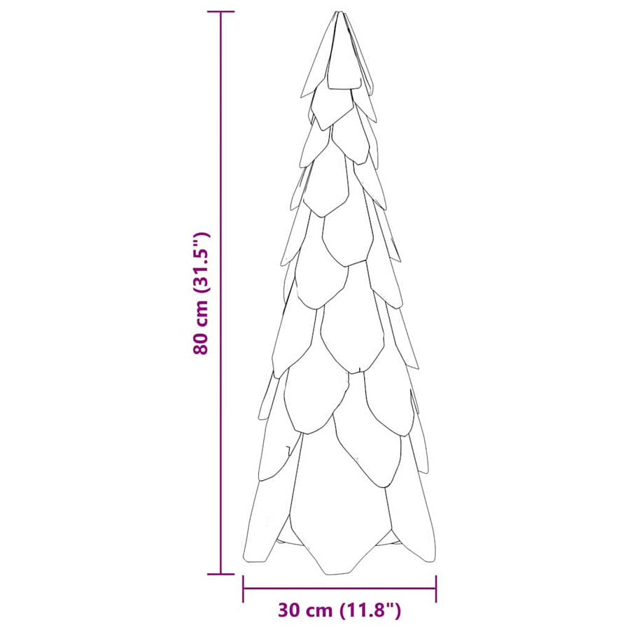Kerstboom Met Standaard Bruin Massief Teakhout 80 cm