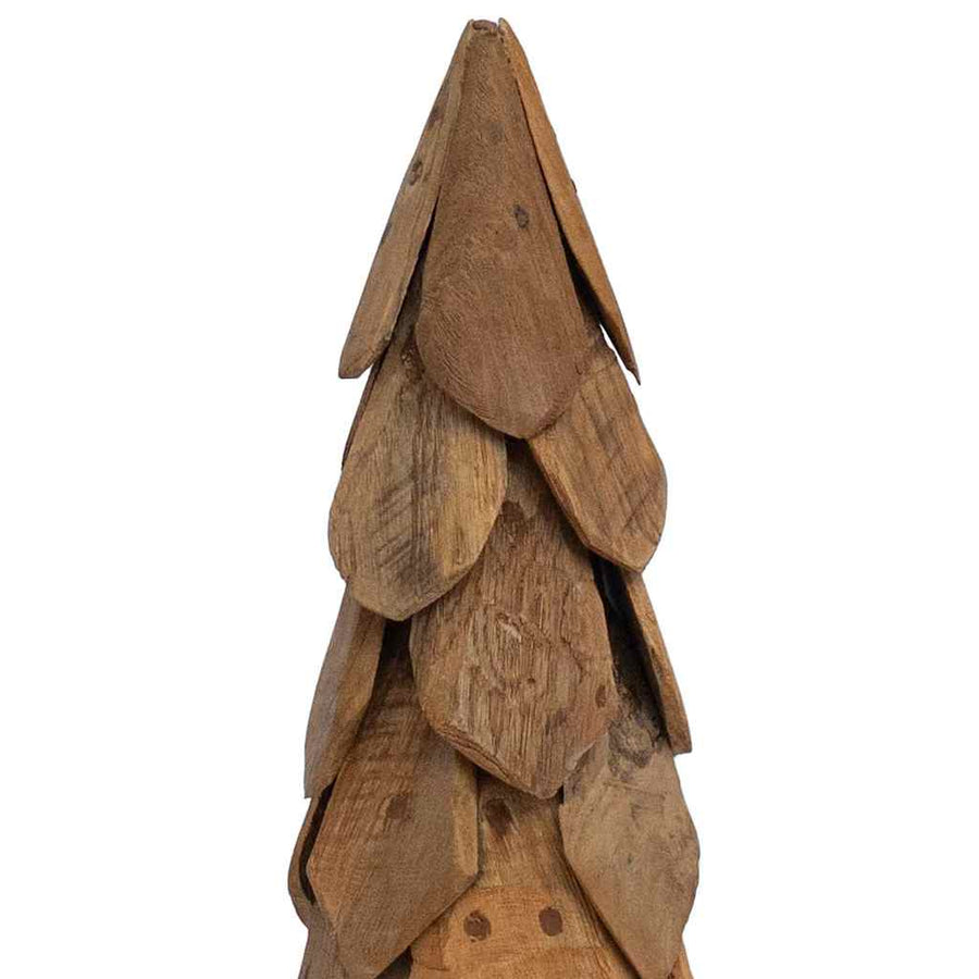 Kerstboom met standaard Bruin 110 cm Massief teakhout