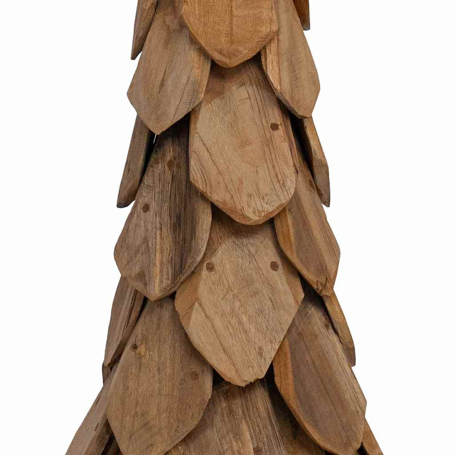 Kerstboom met standaard Bruin 110 cm Massief teakhout