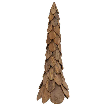 Kerstboom met standaard Bruin 110 cm Massief teakhout