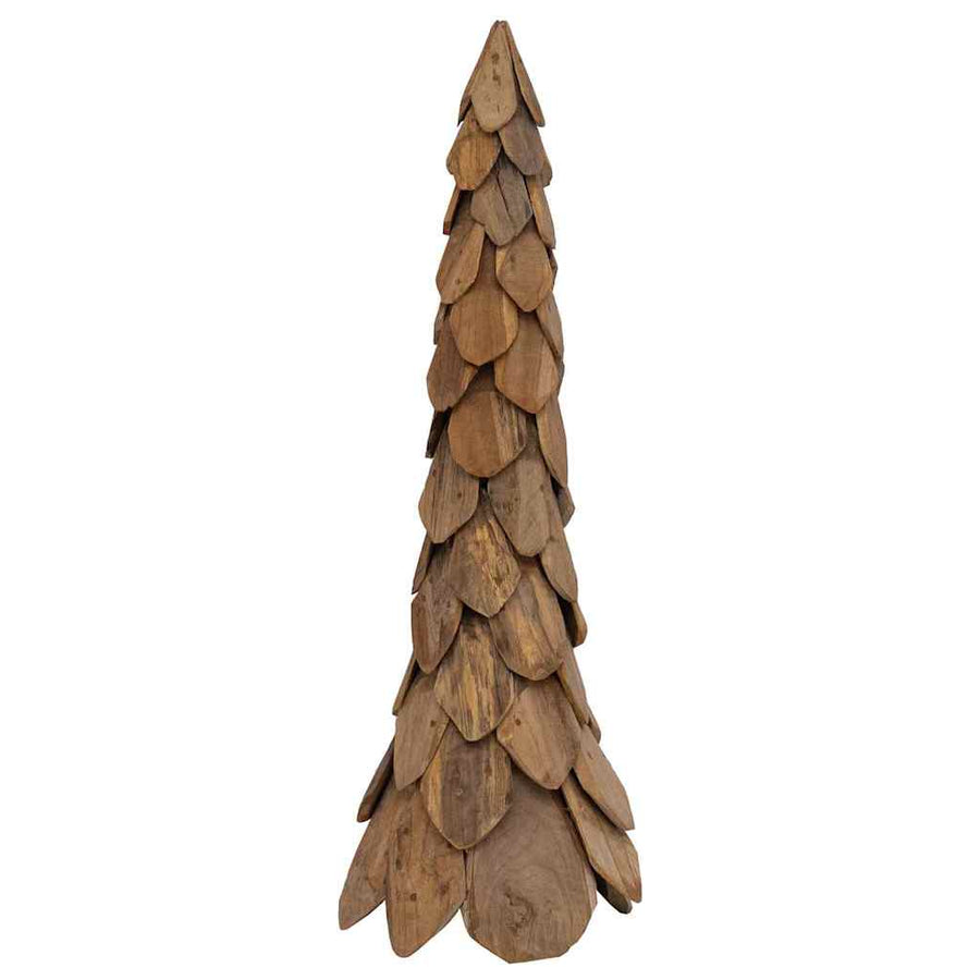 Kerstboom met standaard Bruin 110 cm Massief teakhout
