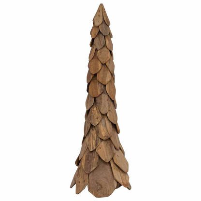 Kerstboom met standaard Bruin 110 cm Massief teakhout