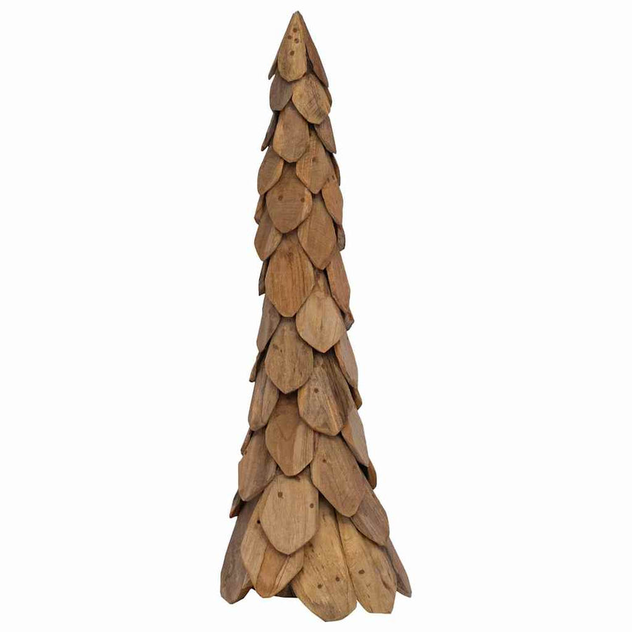 Kerstboom met standaard Bruin 110 cm Massief teakhout