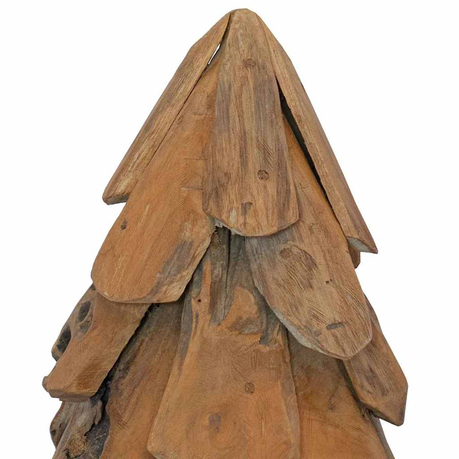 Kerstboom met standaard Bruin 60 cm Massief teakhout