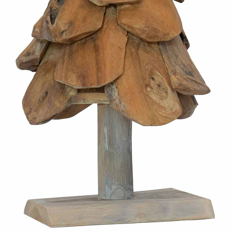 Kerstboom met standaard Bruin 60 cm Massief teakhout