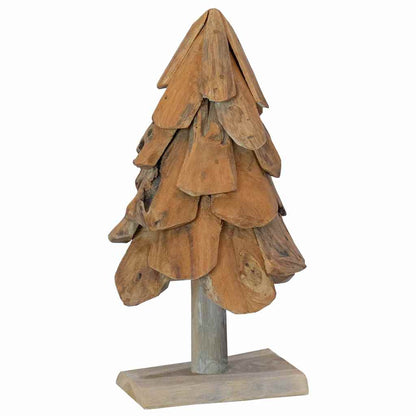 Kerstboom met standaard Bruin 60 cm Massief teakhout
