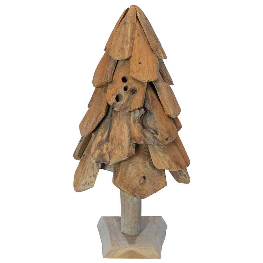 Kerstboom met standaard Bruin 60 cm Massief teakhout