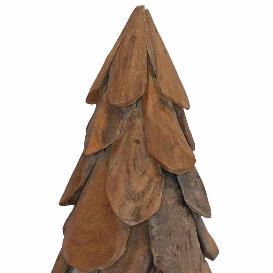 Kerstboom met standaard Bruin 90 cm Massief teakhout