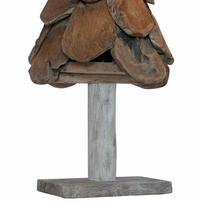 Kerstboom met standaard Bruin 90 cm Massief teakhout