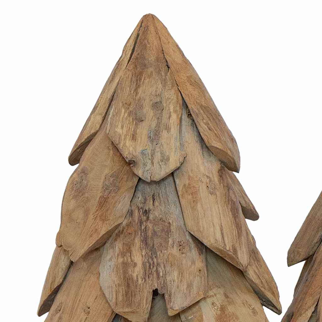 Kerstboom met standaard 3 pcs Bruin Massief teakhout
