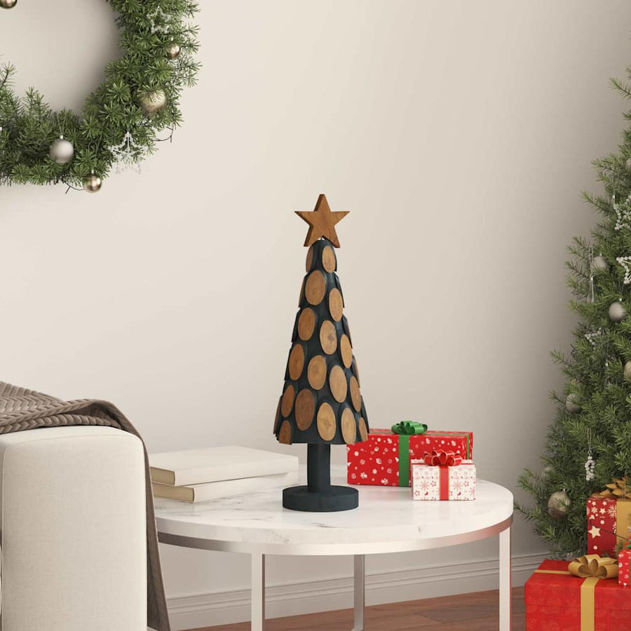 Kerstboom met standaard Bruin 60 cm Massief teakhout