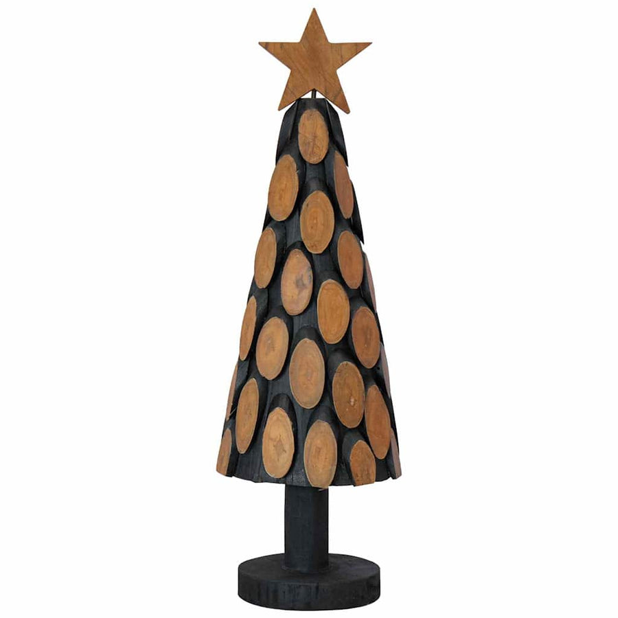 Kerstboom met standaard Bruin 60 cm Massief teakhout