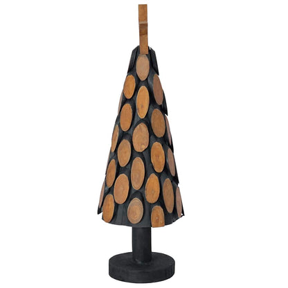Kerstboom met standaard Bruin 60 cm Massief teakhout