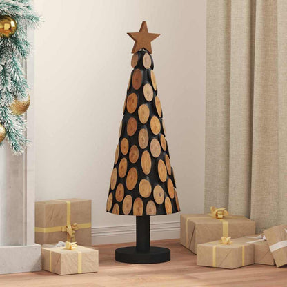Kerstboom met standaard Bruin 90 cm Massief teakhout