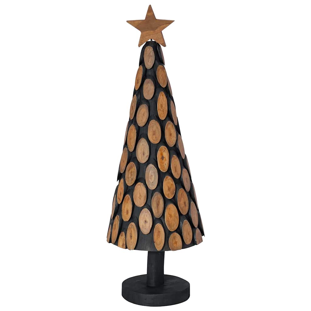 Kerstboom met standaard Bruin 90 cm Massief teakhout
