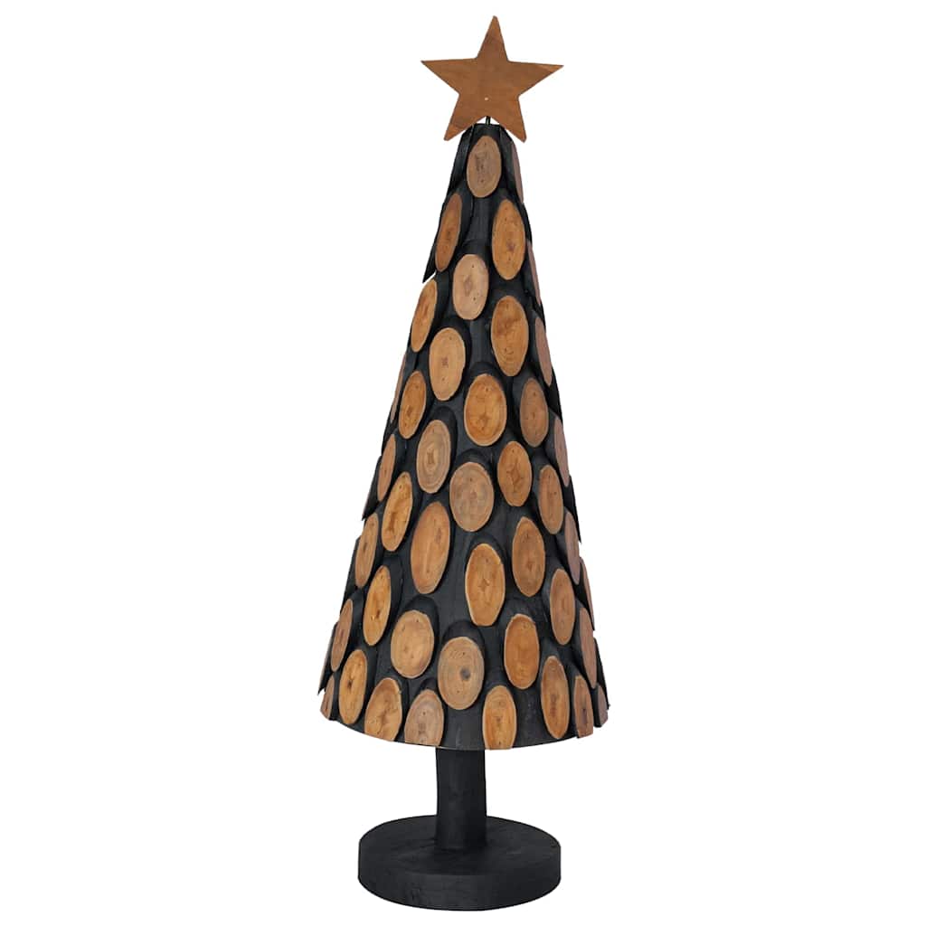 Kerstboom met standaard Bruin 90 cm Massief teakhout