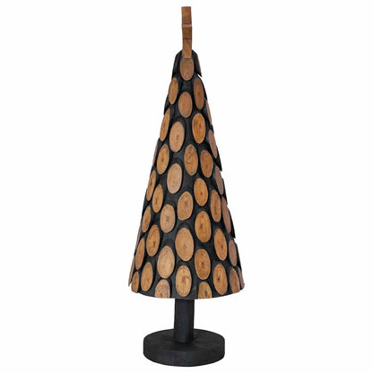 Kerstboom met standaard Bruin 90 cm Massief teakhout
