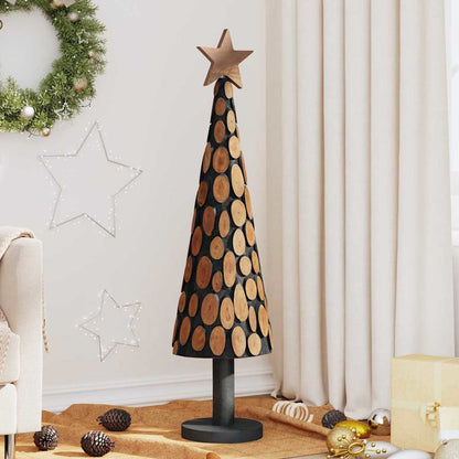 Kerstboom met standaard Bruin 120 cm Massief teakhout
