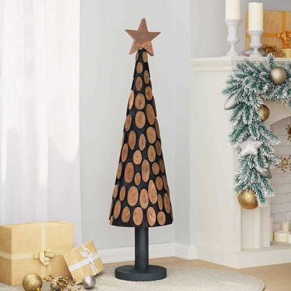 Kerstboom met standaard Bruin 120 cm Massief teakhout