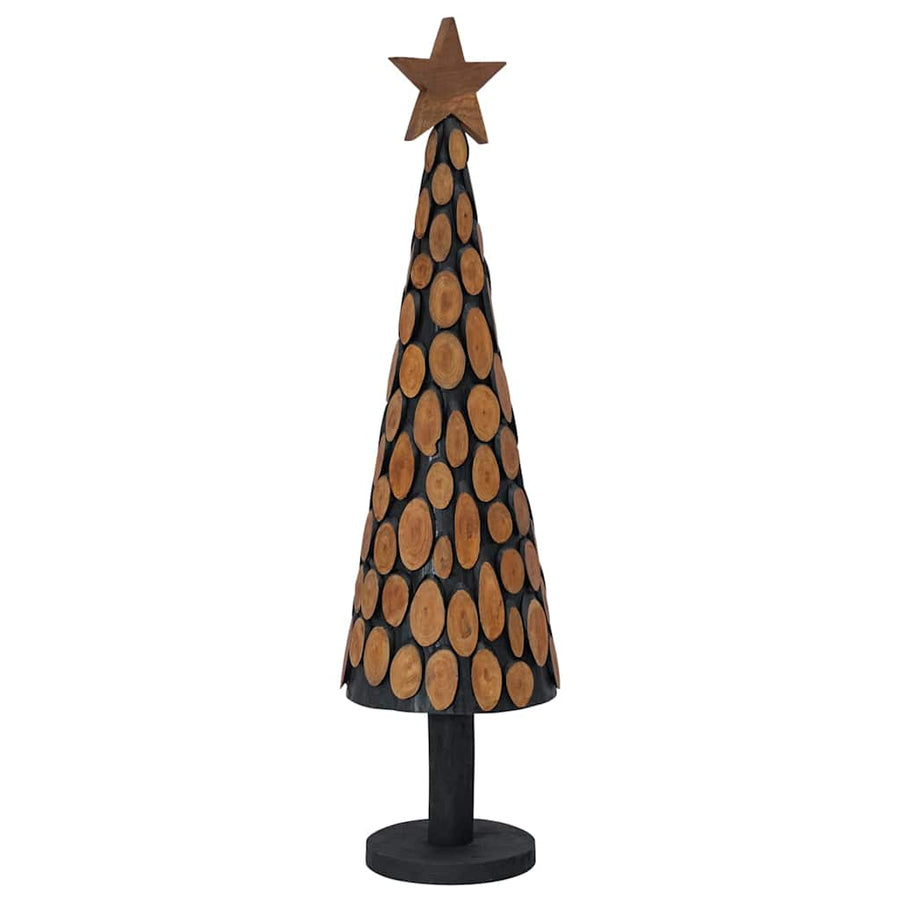 Kerstboom met standaard Bruin 120 cm Massief teakhout