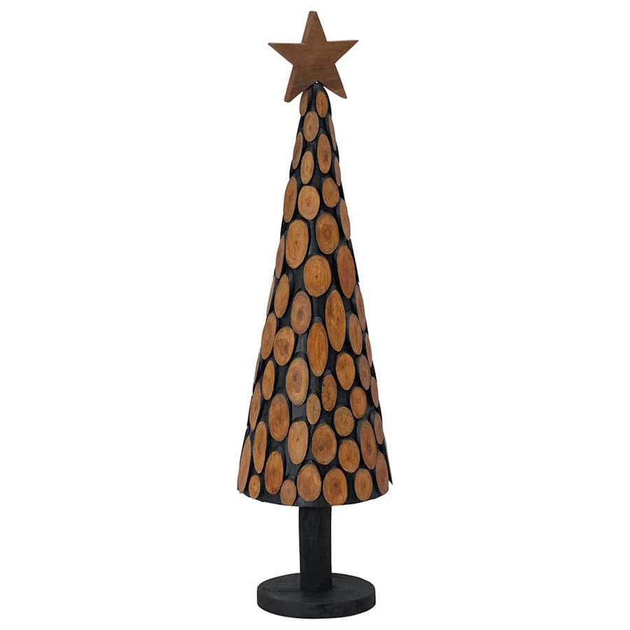 Kerstboom met standaard Bruin 120 cm Massief teakhout