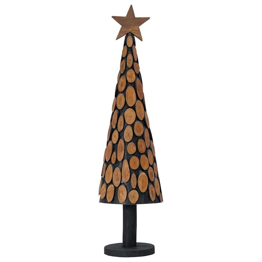 Kerstboom met standaard Bruin 120 cm Massief teakhout