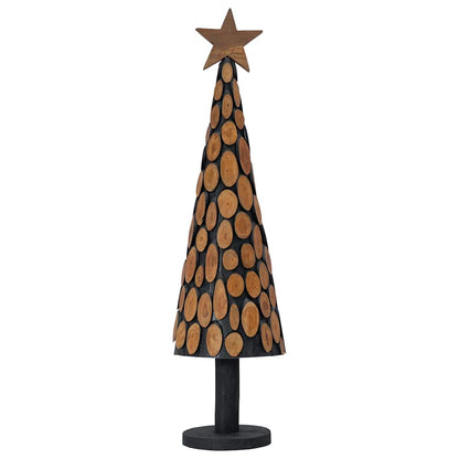 Kerstboom met standaard Bruin 120 cm Massief teakhout