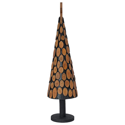 Kerstboom met standaard Bruin 120 cm Massief teakhout