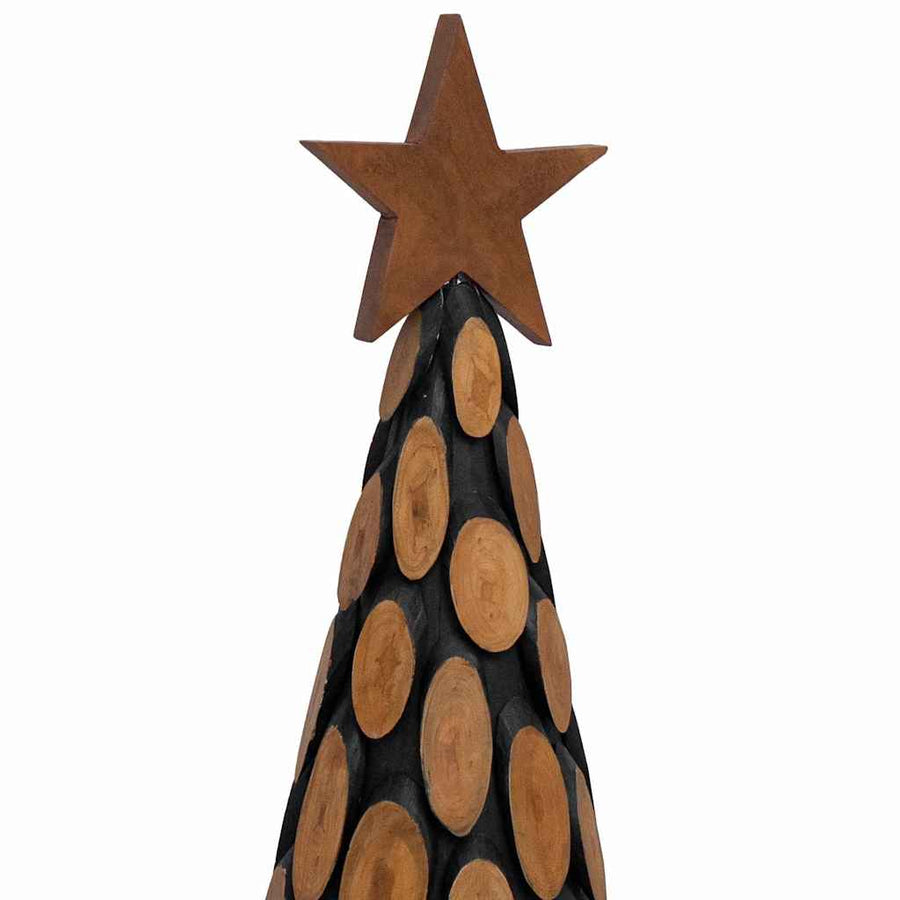 Kerstboom met standaard Bruin 150 cm Massief teakhout