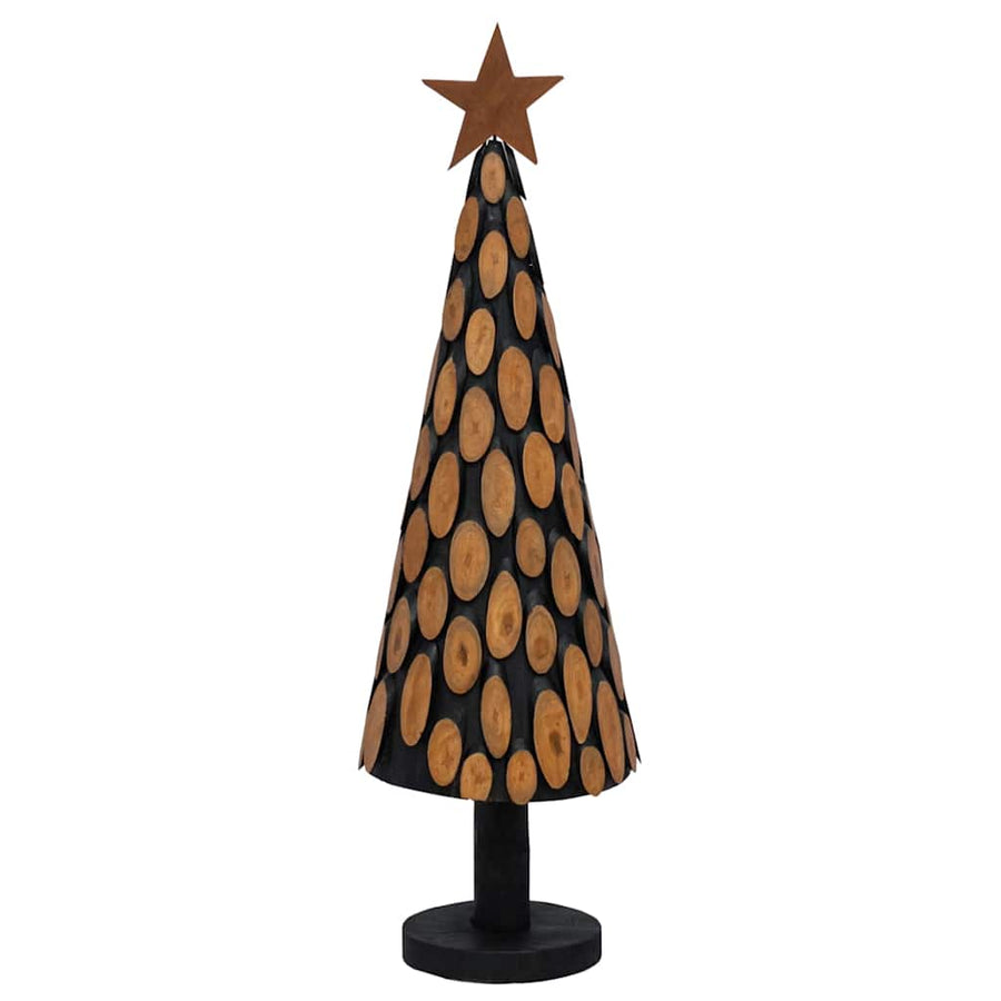 Kerstboom met standaard Bruin 150 cm Massief teakhout