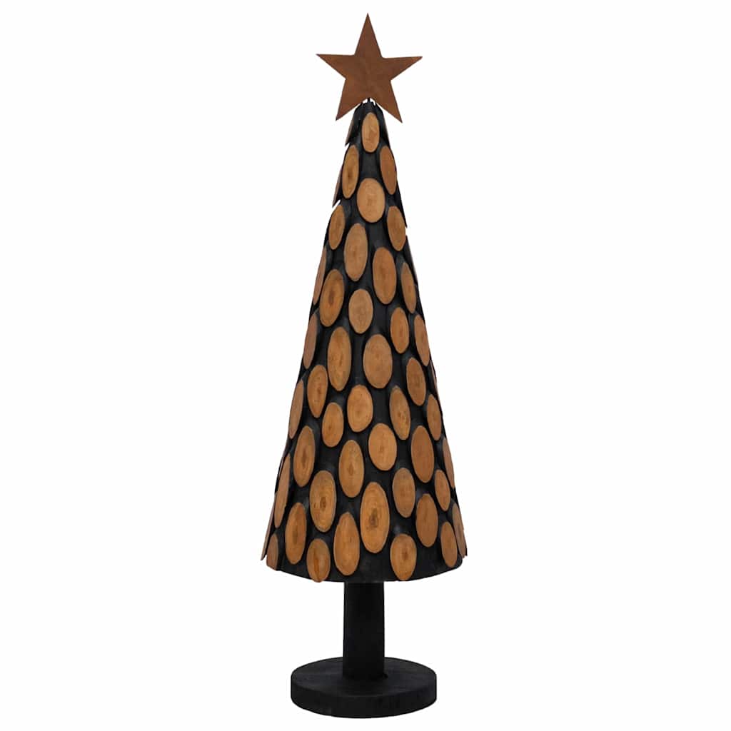 Kerstboom met standaard Bruin 150 cm Massief teakhout