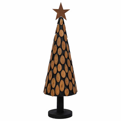 Kerstboom met standaard Bruin 150 cm Massief teakhout
