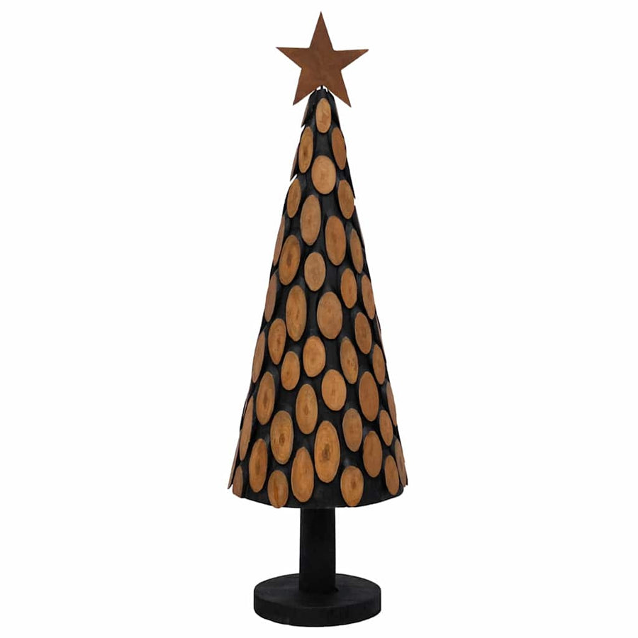 Kerstboom met standaard Bruin 150 cm Massief teakhout