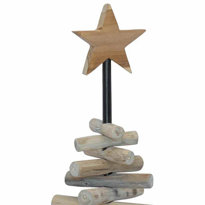 Kerstboom Met Standaard Bruin 60 Cm Massief Teakhout 64,5 cm