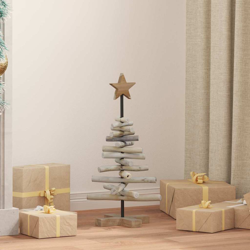 Kerstboom Met Standaard Bruin 60 Cm Massief Teakhout 64,5 cm