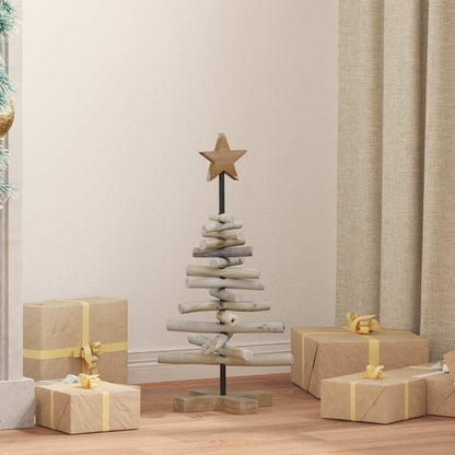 Kerstboom Met Standaard Bruin 60 Cm Massief Teakhout 64,5 cm
