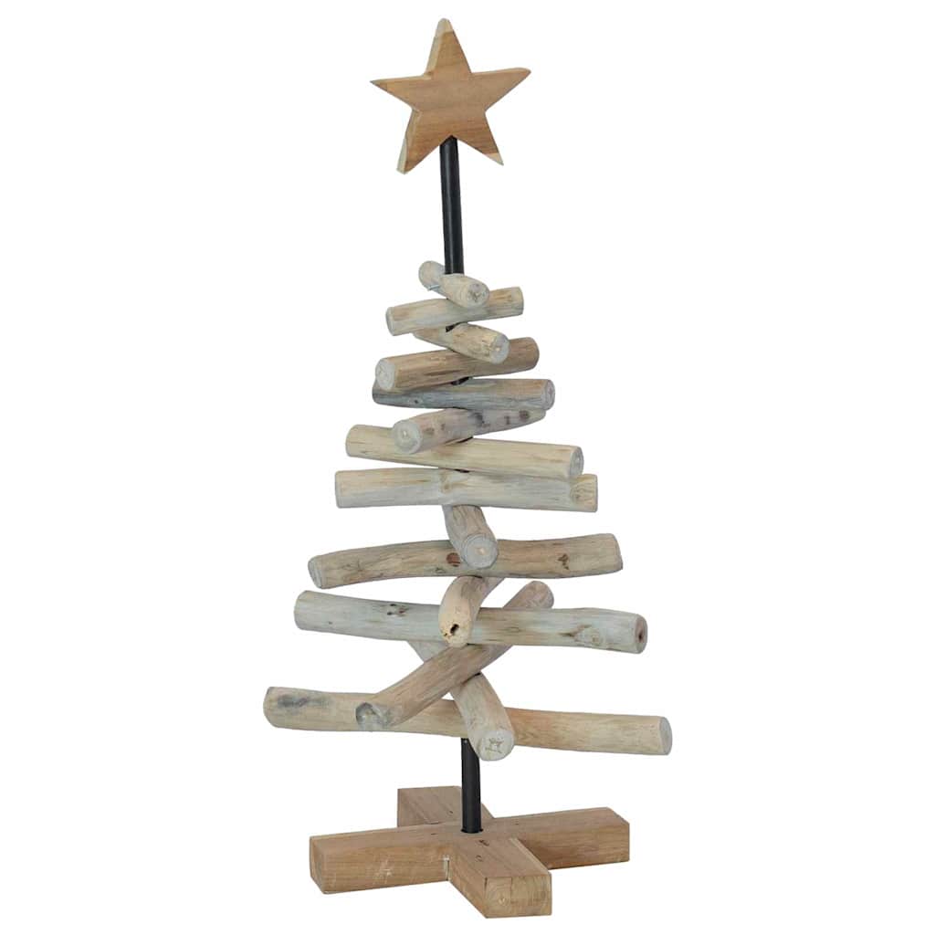 Kerstboom Met Standaard Bruin 60 Cm Massief Teakhout 64,5 cm