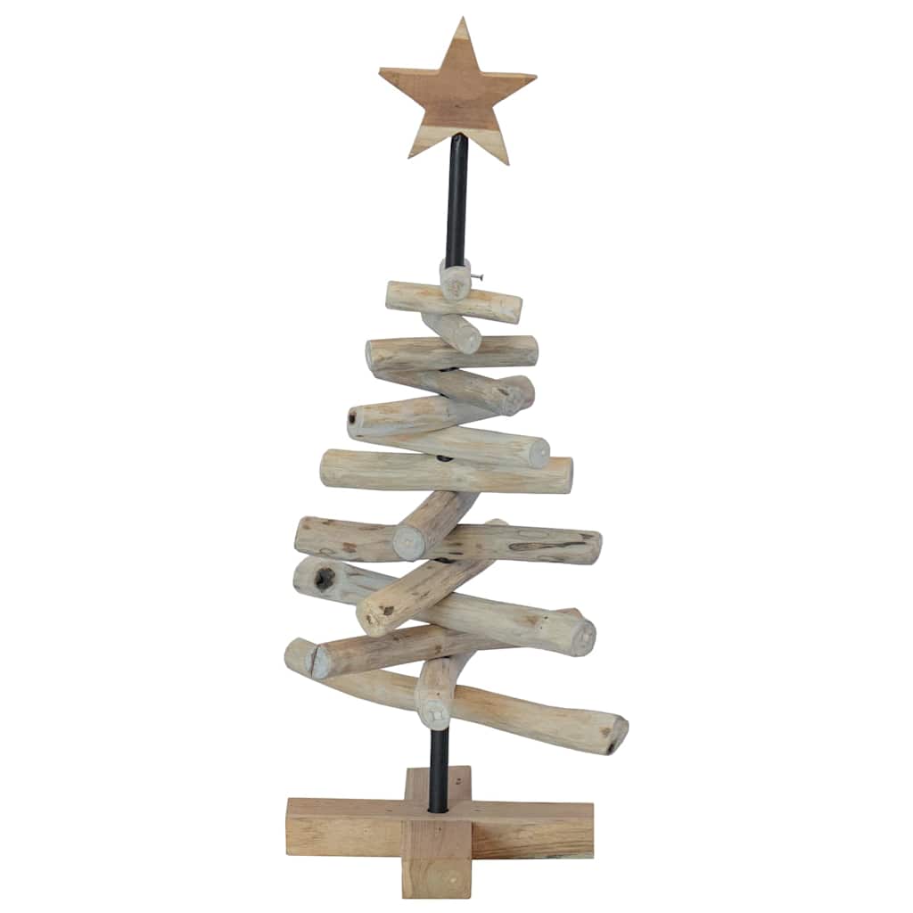Kerstboom Met Standaard Bruin 60 Cm Massief Teakhout 64,5 cm