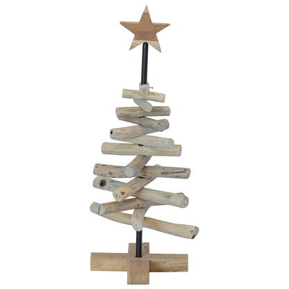 Kerstboom Met Standaard Bruin 60 Cm Massief Teakhout 64,5 cm