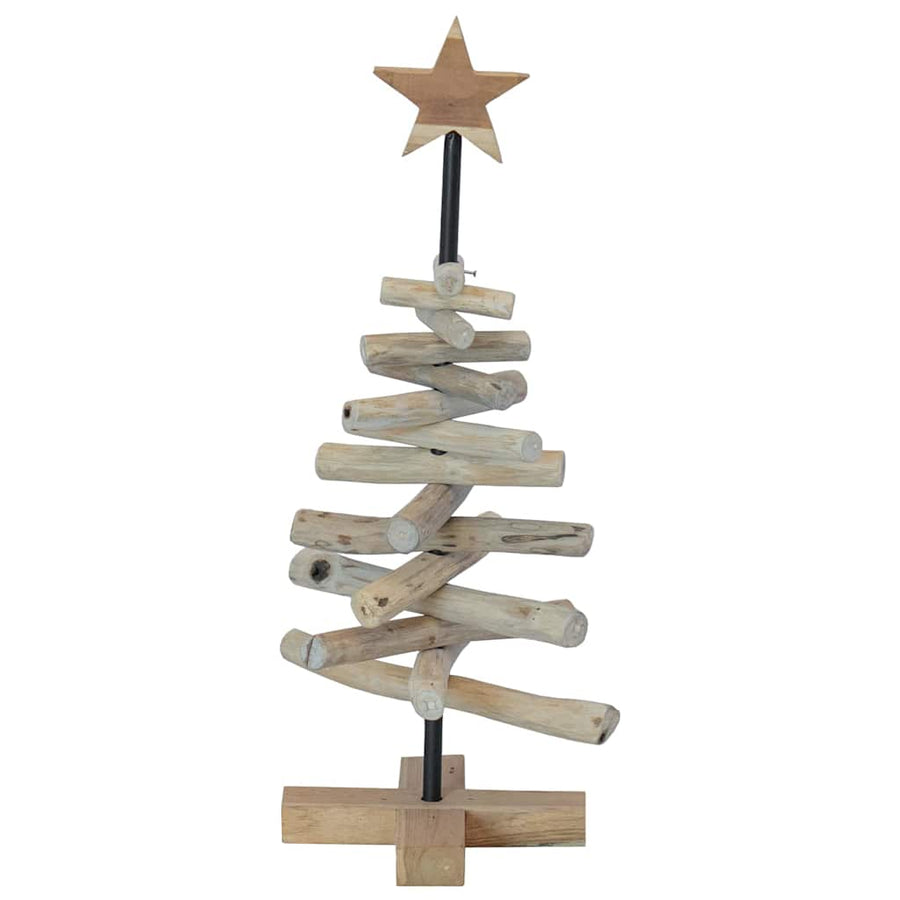 Kerstboom Met Standaard Bruin 60 Cm Massief Teakhout 64,5 cm