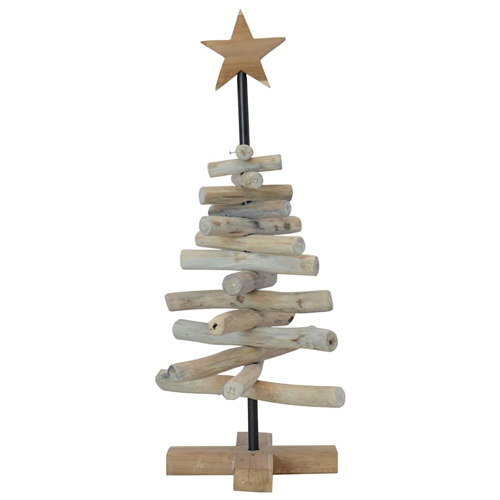 Kerstboom Met Standaard Bruin 60 Cm Massief Teakhout 64,5 cm