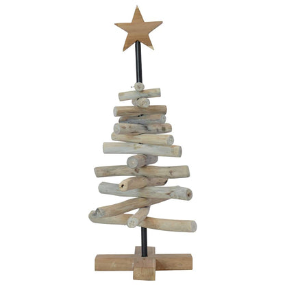 Kerstboom Met Standaard Bruin 60 Cm Massief Teakhout 64,5 cm