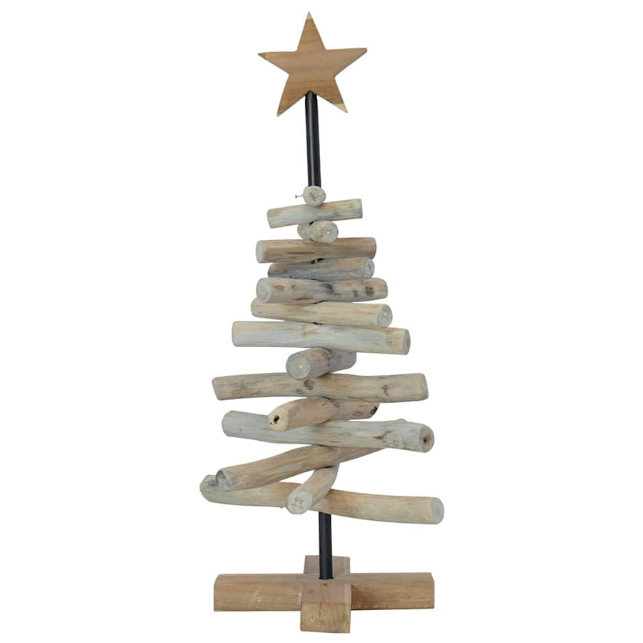 Kerstboom Met Standaard Bruin 60 Cm Massief Teakhout 64,5 cm