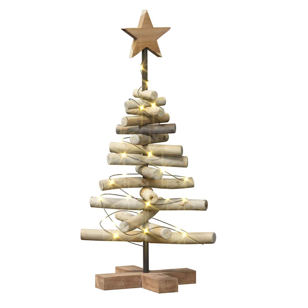 Kerstboom Met Standaard Bruin 60 Cm Massief Teakhout 64,5 cm