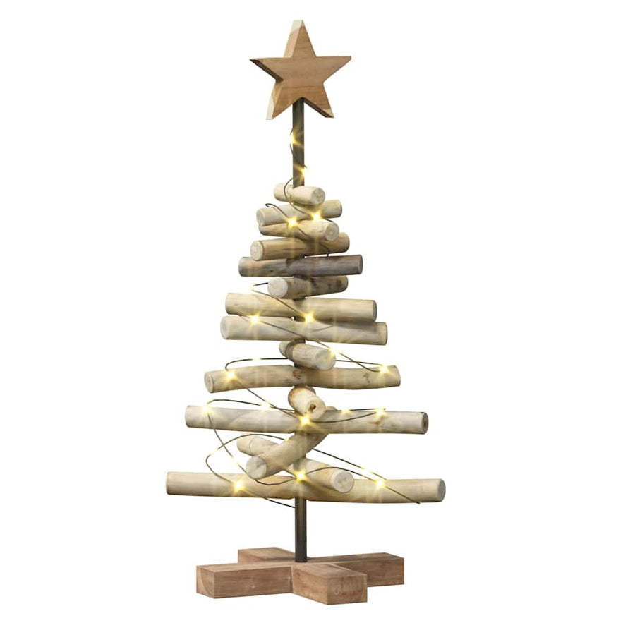 Kerstboom Met Standaard Bruin 60 Cm Massief Teakhout 64,5 cm