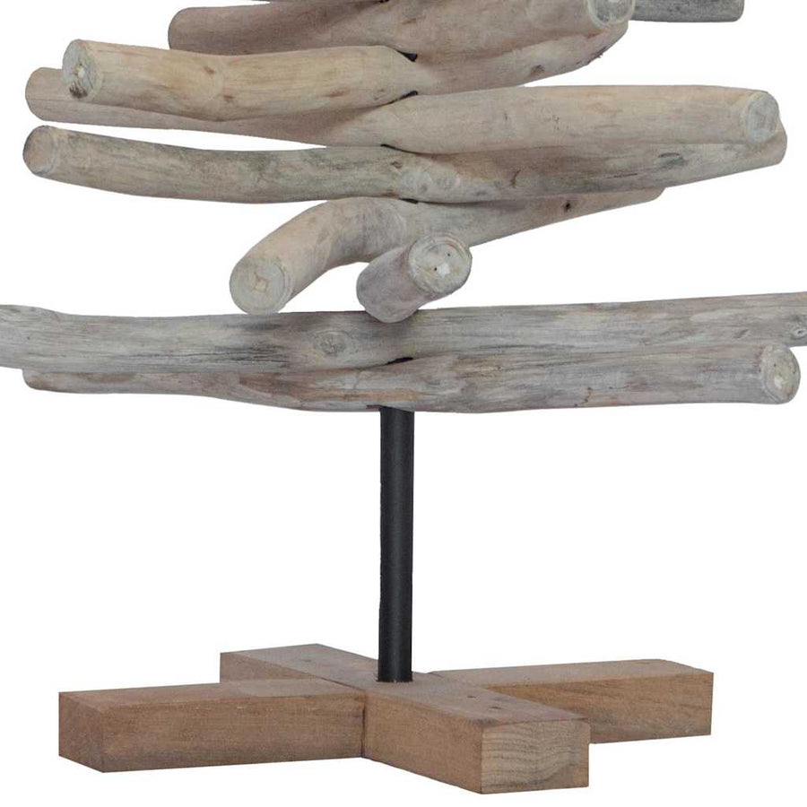 Kerstboom Met Standaard Bruin 90 Cm Massief Teakhout